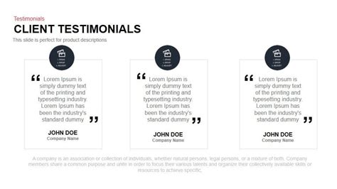 Client Testimonials Powerpoint and Keynote Template SlideBazaar