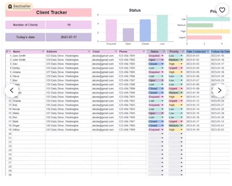 Client Tracking Spreadsheet Riset