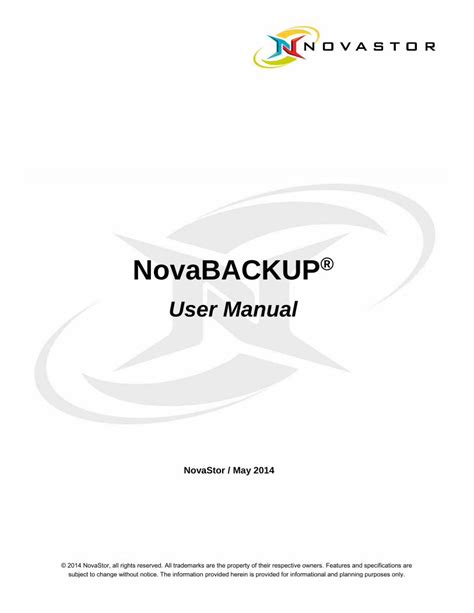 Client User Manual - NovaStor