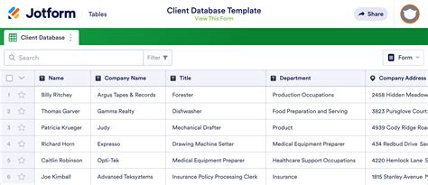 Client database. Your client database software should facilitate the automatic and easy transfer of information within the platform and between integrated apps. Modern and easy to use: Select a customer database program with a user-friendly interface, simple triggers and workflow automation, and informational resources so your … 