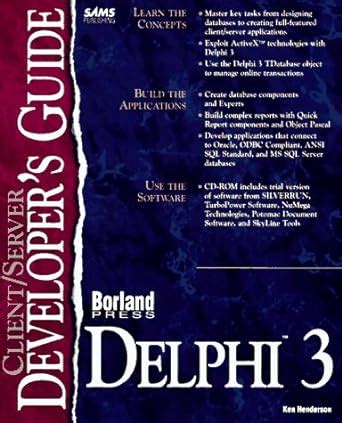 Client server developers guide with delphi 3 with cdrom sams developers guides. - Manual del macdico interno de pregrado spanish edition.