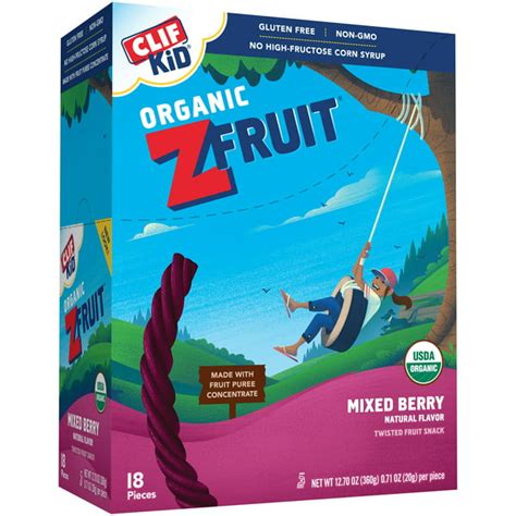 Clif Kid ZFruit Organic Mixed Berry Twisted Fruit …