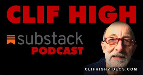 Category: - Clif High Substack. Convenient archive of all Clif High musings into a microphone, often while driving. - Clif High Substack 20220923 - Strats & Tacts for Hyperinflation. September 23, 2022 . In the coming period of hyperinflation, it will be important for young people to have a side gig in addition to their primary job. .... 