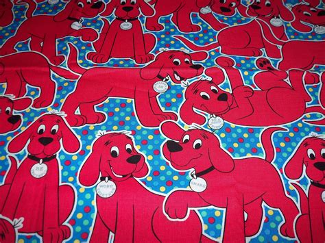 Clifford the Big Red Dog Fabric - Etsy