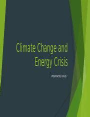 Climate Change and Energy Crisis-STS.pptx - Course Hero