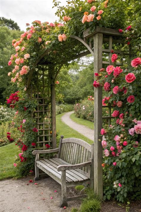 Climbing rose support structures.  Whether you have a sprawling estate...