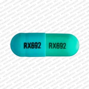 Clindamycin antibiotic blue capsule. Clindamycin hydrochloride is the hydrated hydrochloride salt of clindamycin. Clindamycin is a semisynthetic antibiotic produced by a 7(S)-chloro-substitution of the 7(R)-hydroxyl group of the parent compound lincomycin. Clindamycin hydrochloride capsules, USP contain clindamycin hydrochloride, USP equivalent to 150 mg or 300 mg of clindamycin. 