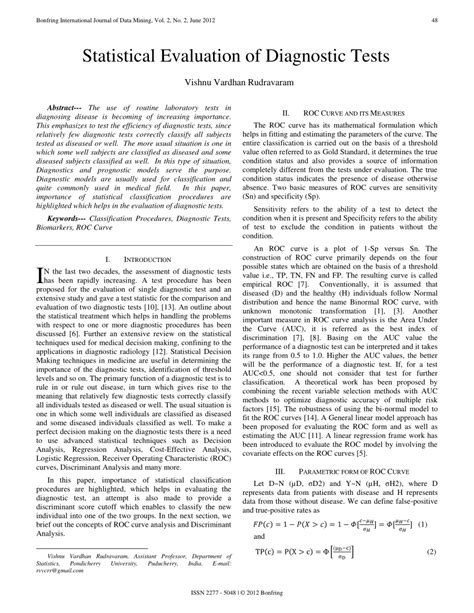 Clinical Evaluation of Diagnostic Tests : American Journal of ...