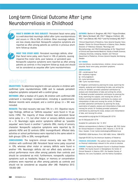 Clinical and economic outcomes evaluated in Lyme disease: a …