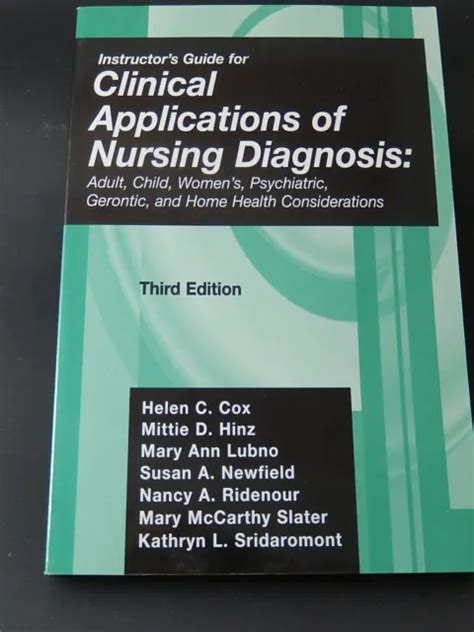 Clinical applications of nursing diagnosis instructors guide for. - Best practices in community mental health a pocket guide.