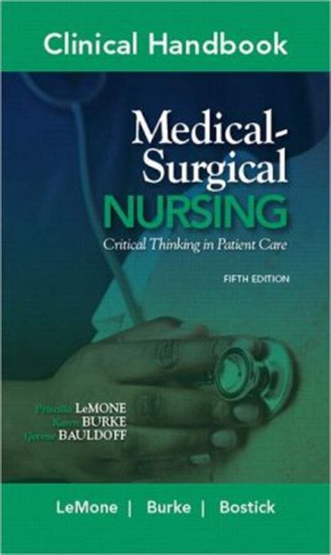 Clinical handbook for medical surgical nursing critical thinking in patient care clinical handbooks 5th fifth. - Solution manual for linear system theory hespanha.
