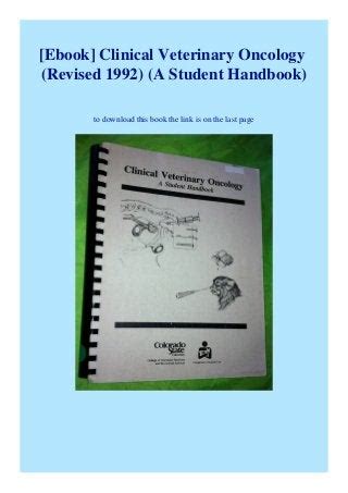 Clinical veterinary oncology revised 1992 a student handbook. - Breve historia del reparto de tierras en bolivia.
