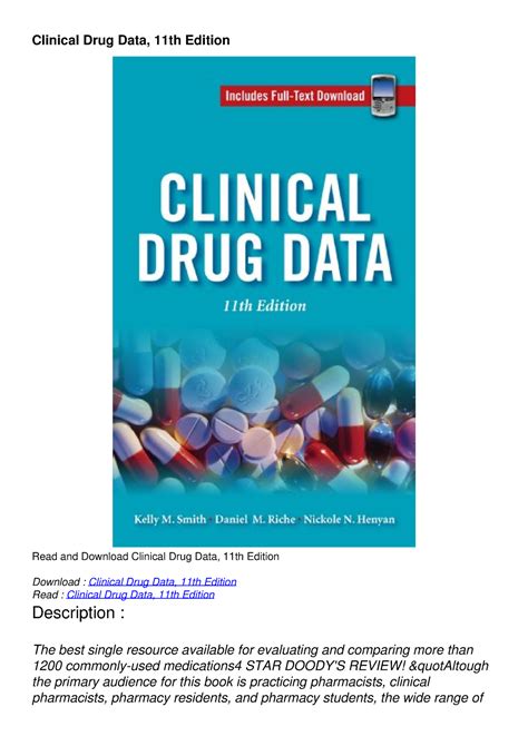 Download Clinical Drug Data By Kelly M  Smith
