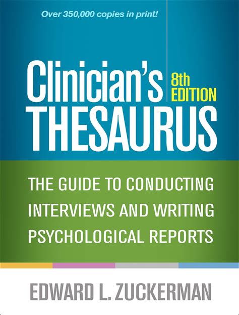 Full Download Clinicians Thesaurus The Guide To Conducting Interviews And Writing Psychological Reports By Edward L Zuckerman