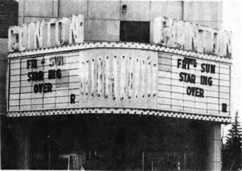 Clinton movie theater. Photographs of Clinton Theatre. Roger Ebert on Cinema Treasures: “The ultimate web site about movie theaters” 
