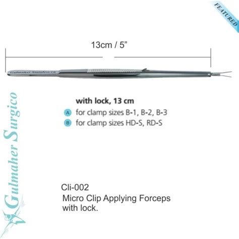 Clip Applying Forceps For Micro Vascular Clamp.