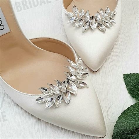 Clip on Crystal Buckle Shoes - Etsy