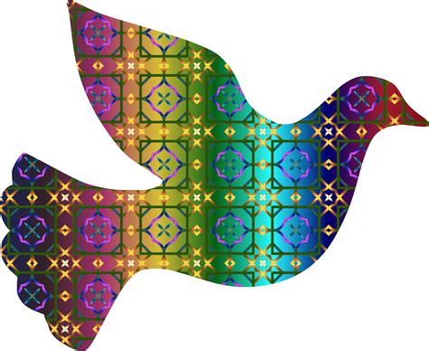 Clipart Colorful Dove Pattern