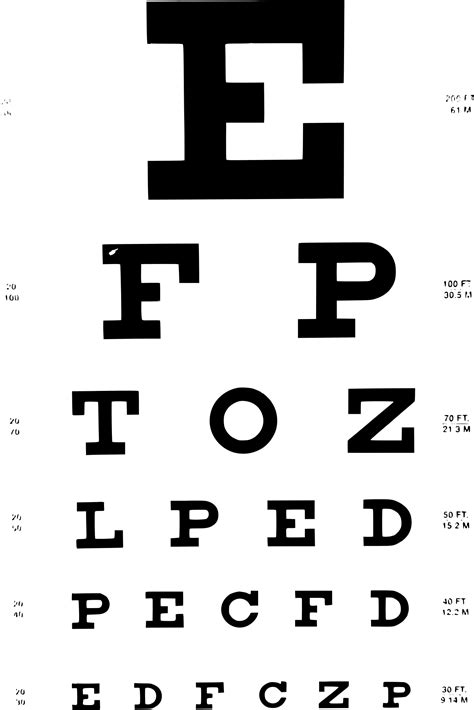 Clipart Eye Test Chart