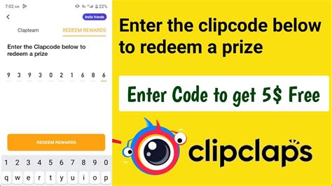 Clipclaps redeem code 10.  enter the clapcode below to redeem a prize 2.  G...