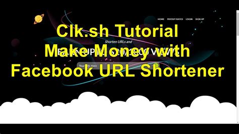 Clk.sh Tutorial Make Money with Facebook URL Shortener