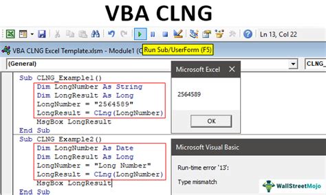 Clng vba