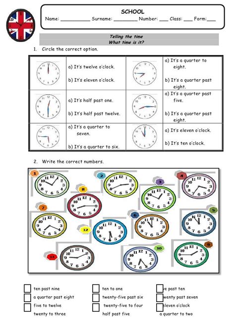 Clock Time Worksheets Bruin Blog