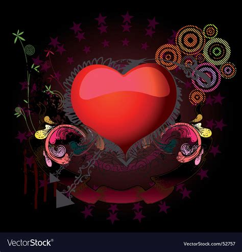 Clock with hearts Royalty Free Vector Image VectorStock