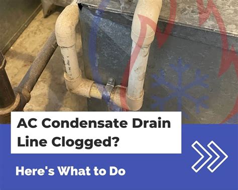 Clogged condensate drain line. Jun 18, 2018 · Push the stiff, thin brush into the end of the drain line. This brush can help you clear any clogs located near the end of the drain line. In most cases, the AC drain line clog will occur farther down, and you’ll need to do a little more work. Attach the end of your wet/dry vacuum to the end of the AC drain line. Seal it securely using duct tape. 