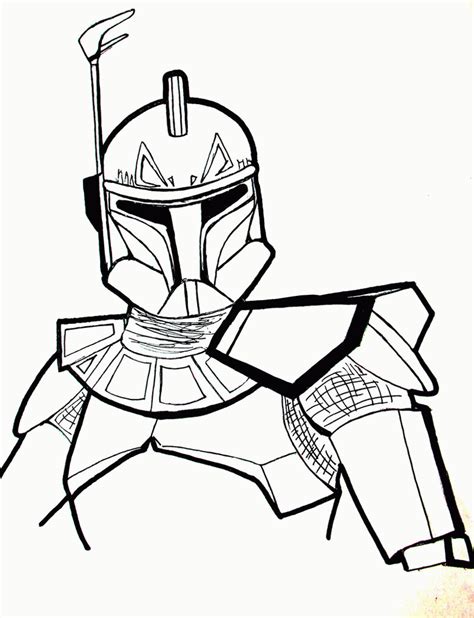Clone Wars Commander Coloring Pages Coloring Home