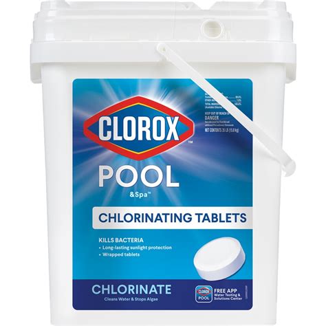 Find many great new & used options and get the best deals for Clorox Pool&Spa 22035CLXW Active 99 3" Chlorinating Tablets 35lbs. at the best online prices at eBay! Free shipping for many products!. Clorox pool and spa active99 3 chlorinating tablets 50 lbs