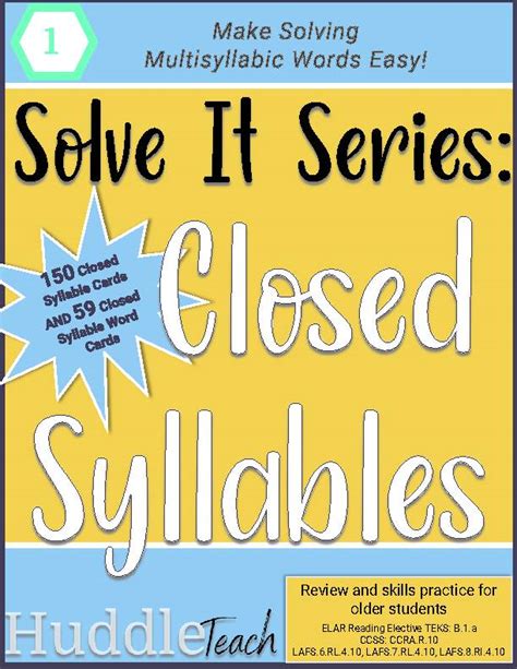 Closed Syllable Solve It! Series Classful