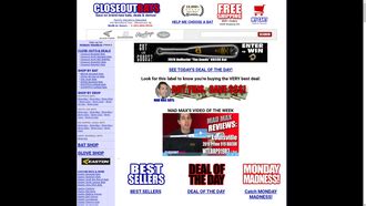 Closeoutbats.com reviews. Currently, Closeout Bats is offering a coupon for 20% off. Out of 13 active coupons, this is the best Closeout Bats coupons available today. Closeout Bats promo codes, coupons & deals, October 2023. Save BIG w/ (13) Closeout Bats verified coupon codes & storewide coupon codes. Shoppers saved an average of $25.31 w/ Closeout Bats discount codes ... 
