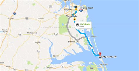 The islands of the Outer Banks are connected by two-lane coastal highway NC 12. Most of the Outer Banks is less than a mile wide but stretches for 130 miles north to south. Photo courtesy Outer Banks Visitors Bureau . HOW TO GET TO THE OUTER BANKS. We flew into the closest airport, which is Virginia’s Norfolk International Airport.. 