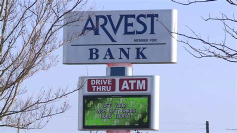 Account transfers. Credit card payments. Check cashing for Arvest Bank account holders. General account inquiries and requests. ATM with Live Teller service is available Monday through Friday from 7:00am–8:00pm and Saturday from 8:00am–5:00pm. ATM with Live Teller service observes the bank's holiday schedule. Find a Location Near You.. 