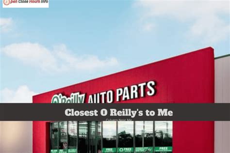 About oreillys locations. When you enter the location of oreillys locations, we'll show you the best results with shortest distance, high score or maximum search volume. About our service. Find nearby oreillys locations. Enter a location to find a nearby oreillys locations. Enter ZIP code or city, state as well.