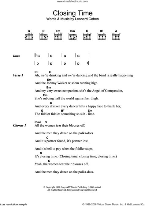 Closing Time Chords - Matchbox 20 - Guitar Chords