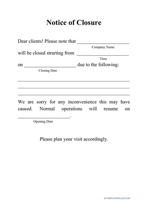 Closure form