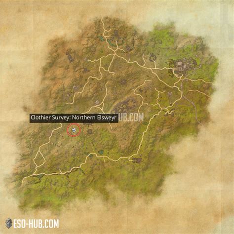 Woodworker Survey: Northern Elsweyr is a crafting survey map in the Elder Scrolls Online. It points to a location in Le Nord d'Elsweyr where an abundance of crafting materials can be found. Position sur la carte. 
