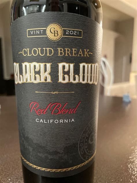 Cloud Break 2024 Black Cloud Red Blend California USA Wine …