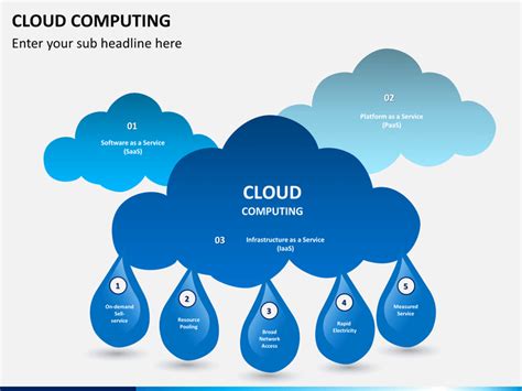 Cloud Computing Tools PPT Template With Five Nodes