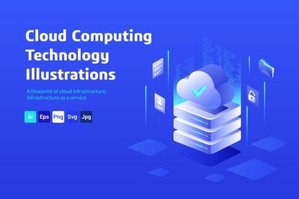 Cloud Computing Web PSD and AI Vector Template by naulicrea on Envato Elements Cloud computing