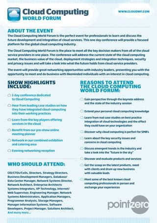 Cloud Computing World Privacy Forum