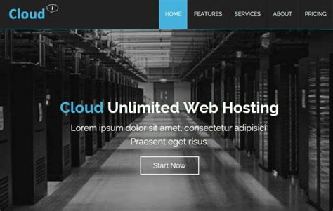 Cloud Hosting Free Website Template Webthemez