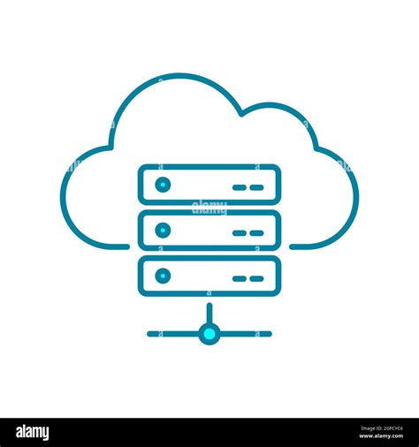 Cloud Server Icon Hosting Network Sign Stock Vector Illustration Of Cloud Vector