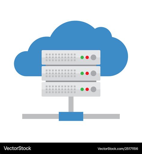 Cloud Server Icon Royalty Free Vector Image Vectorstock
