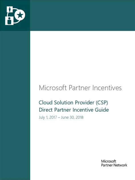 Cloud Solution Provider Direct Bill Partner Incentive Guide