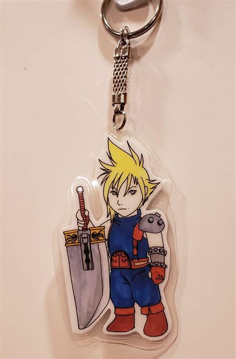 Cloud Strife Keychain Blue Moon Design Studio