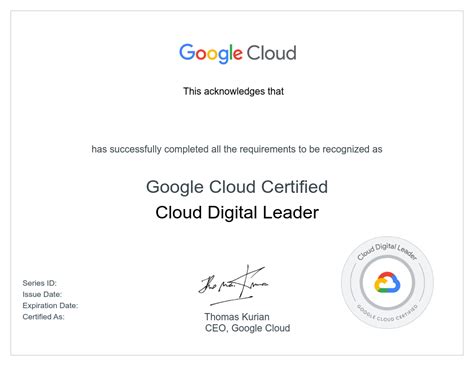 Cloud-Digital-Leader Zertifikatsdemo