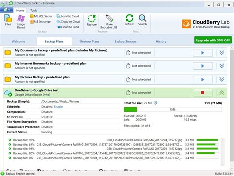 Cloudberry backup. Jul 31, 2019 · Although it says Trial on the Download button, CloudBerry Backup is Free for personal use. If you need Pro features such as encryption, compression, support, and high backup volume, you can get CloudBerry Backup Pro license for a reasonable price: CloudBerry Backup is available in deb and rpm packages. So, it should work on most Linux ... 